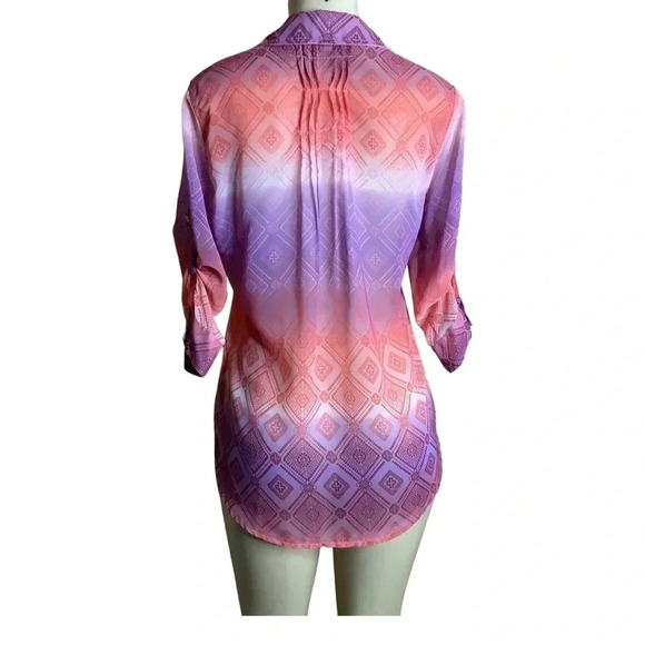 Vintage America Blues Button Blouse Size Medium (Preowned) - Picture 4 of 6